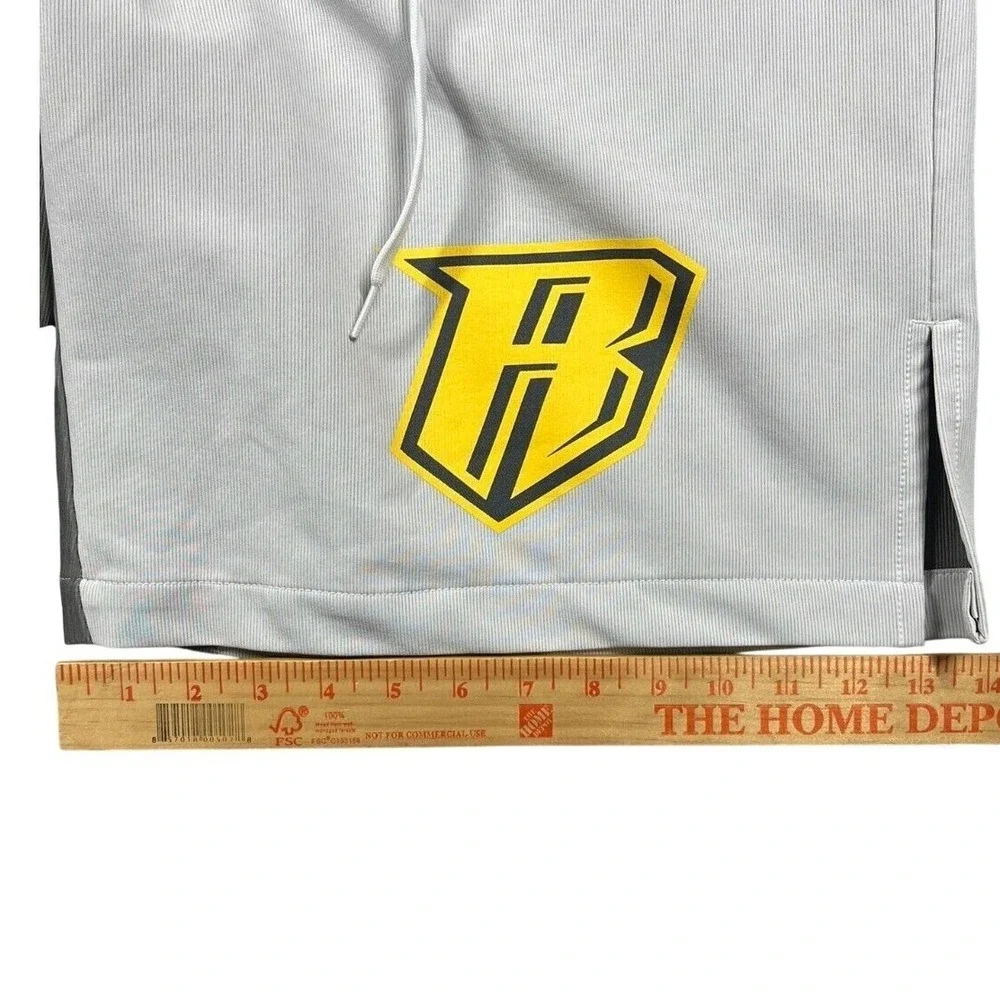 Revgear‎ MMA Board Shorts Mens XXL Grey Yellow Graphic Pro Fight Gear Training